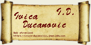 Ivica Ducanović vizit kartica